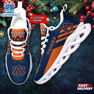 Custom Name Auburn Tigers Team Max Soul Shoes For Fans