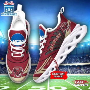 Custom Name Boston College Eagles Team Sport Max Soul Shoes For Fans