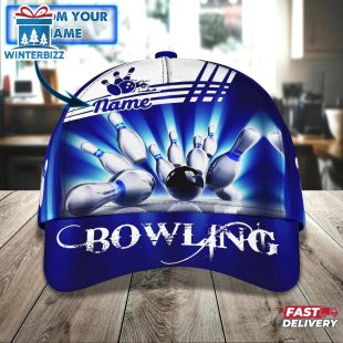 Custom Name Bowling Team Baseball Cap Gift For Adults