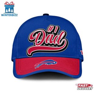 Custom Name Buffalo Bills #1 Dad Father's Day Classic Baseball Cap
