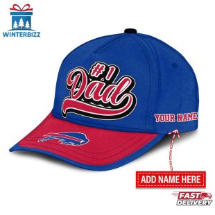 Custom Name Buffalo Bills #1 Dad Father's Day Classic Baseball Cap