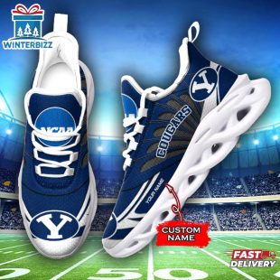 Custom Name BYU Cougars Team Sport Max Soul Shoes For Fans