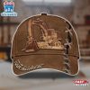 Custom Name Cool Excavator Heavy Equipment Baseball Cap Gift For Adults