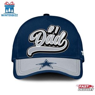 Custom Name Dallas Cowboys #1 Dad Father's Day Classic Baseball Cap
