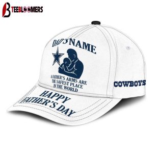 Custom Name Dallas Cowboys Father's Arms Father's Day Classic Baseball Cap