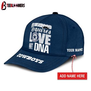 Custom Name Dallas Cowboys STEP FATHER Classic Baseball Cap Gift For Father's Day
