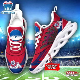 Custom Name Fresno State Bulldogs Team Sport Max Soul Shoes For Fans