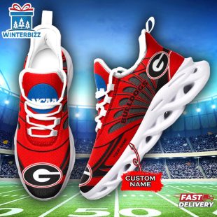 Custom Name Georgia Bulldogs Team Sport Max Soul Shoes For Fans