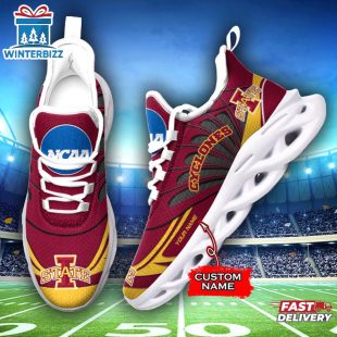 Custom Name Iowa State Cyclones Team Sport Max Soul Shoes For Fans