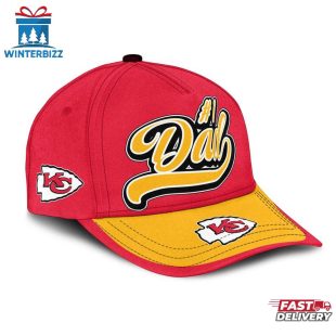 Custom Name Kansas City Chiefs #1 Dad Father's Day Classic Baseball Cap