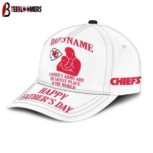 Custom Name Kansas City Chiefs Father's Arms Father's Day Classic Baseball Cap