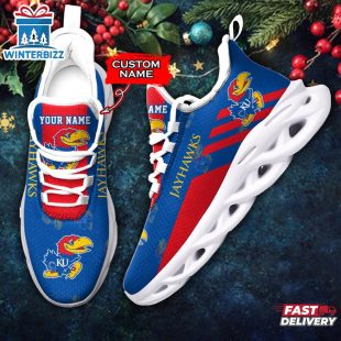 Custom Name Kansas Jayhawks Team Max Soul Shoes For Fans