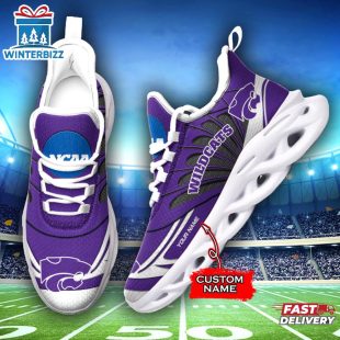 Custom Name Kansas State Wildcats Team Sport Max Soul Shoes For Fans
