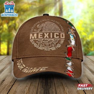 Custom Name Mexican Pattern Baseball Cap Gift For Adults