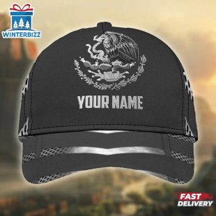 Custom Name Mexico Eagle Baseball Cap Gift For Adults