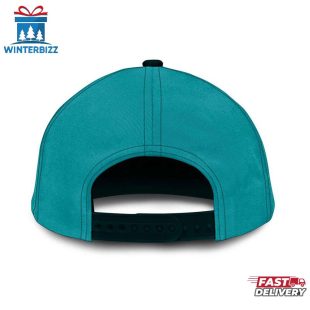 Custom Name Miami Dolphins #1 Dad Father's Day Classic Baseball Cap