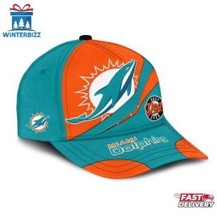 Custom Name Miami Dolphins Classic Baseball Cap Gift For Father's Day