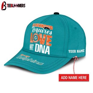 Custom Name Miami Dolphins STEP FATHER Classic Baseball Cap Gift For Father's Day