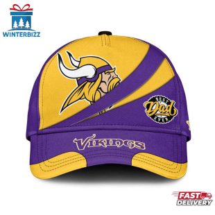 Custom Name Minnesota Vikings Classic Baseball Cap Gift For Father's Day