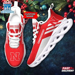 Custom Name Nebraska Cornhuskers Team Max Soul Shoes For Fans