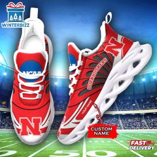 Custom Name Nebraska Cornhuskers Team Sport Max Soul Shoes For Fans