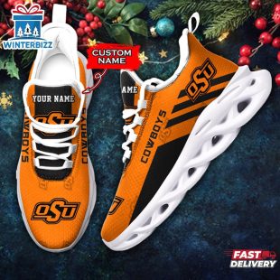 Custom Name Oklahoma State Cowboys Team Max Soul Shoes For Fans