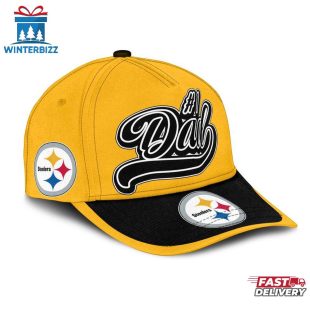 Custom Name Pittsburgh Steelers #1 Dad Father's Day Classic Baseball Cap