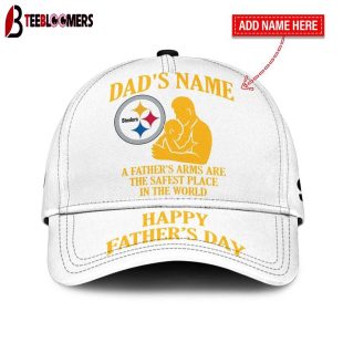 Custom Name Pittsburgh Steelers Father's Arms Father's Day Classic Baseball Cap