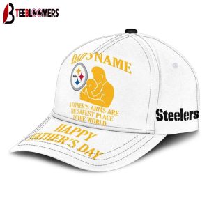 Custom Name Pittsburgh Steelers Father's Arms Father's Day Classic Baseball Cap