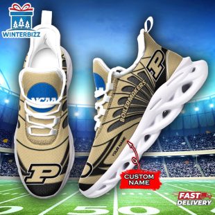Custom Name Purdue Boilermakers Team Sport Max Soul Shoes For Fans