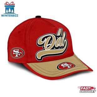 Custom Name San Francisco 49ers #1 Dad Father's Day Classic Baseball Cap