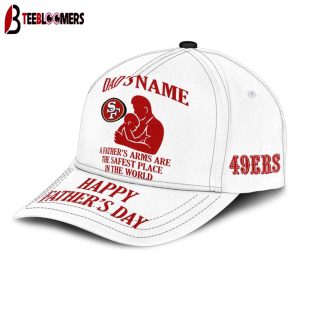 Custom Name San Francisco 49ers Father's Arms Father's Day Classic Baseball Cap