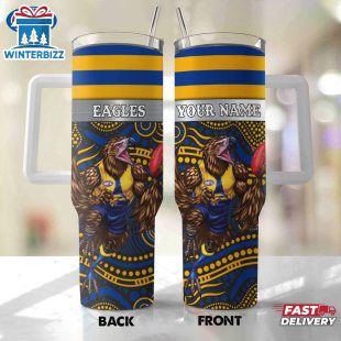 Custom Name West Coast Eagles AFL Mascot Tumbler 40Oz Handle