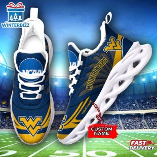 Custom Name West Virginia Mountaineers Team Sport Max Soul Shoes For Fans