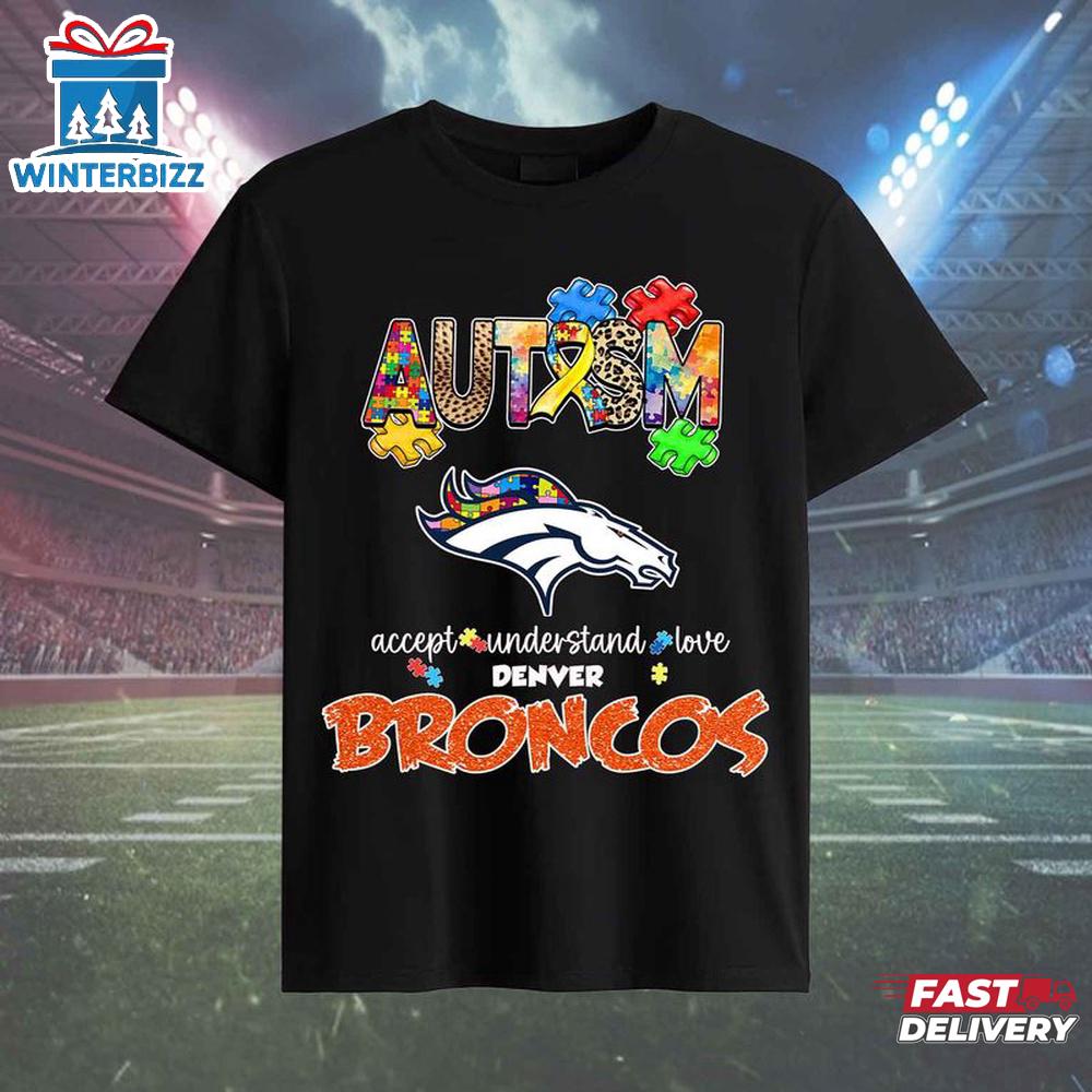 Denver Broncos Autism Classic Unisex T-Shirt Denver Broncos Autism Classic Unisex T-Shirt
