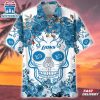 Detroit Lions NFL Flower Skull Hawaiian Shirt For Fans
