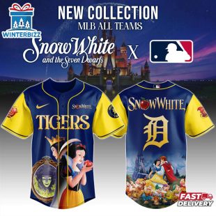 Detroit Tigers MLB x Snow White Baseball Jersey Shirt