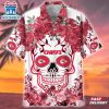 Kansas City Chiefs NFL Flower Skull Hawaiian Shirt For Fans