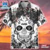 Las Vegas Raiders NFL Flower Skull Hawaiian Shirt For Fans