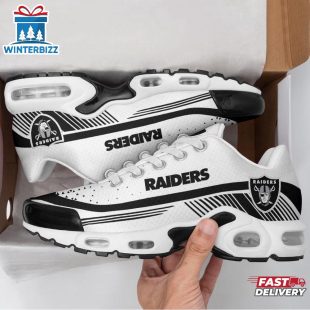 Las Vegas Raiders Stripe Pattern Air Max Plus Shoes