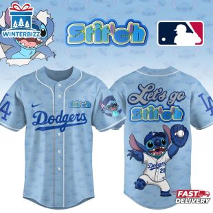 Los Angeles Dodgers MLB x Lilo & Stitch Baseball Jersey For Fan
