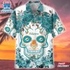 Miami Dolphins NFL Flower Skull Hawaiian Shirt For Fans