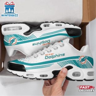 Miami Dolphins Stripe Pattern Air Max Plus Shoes