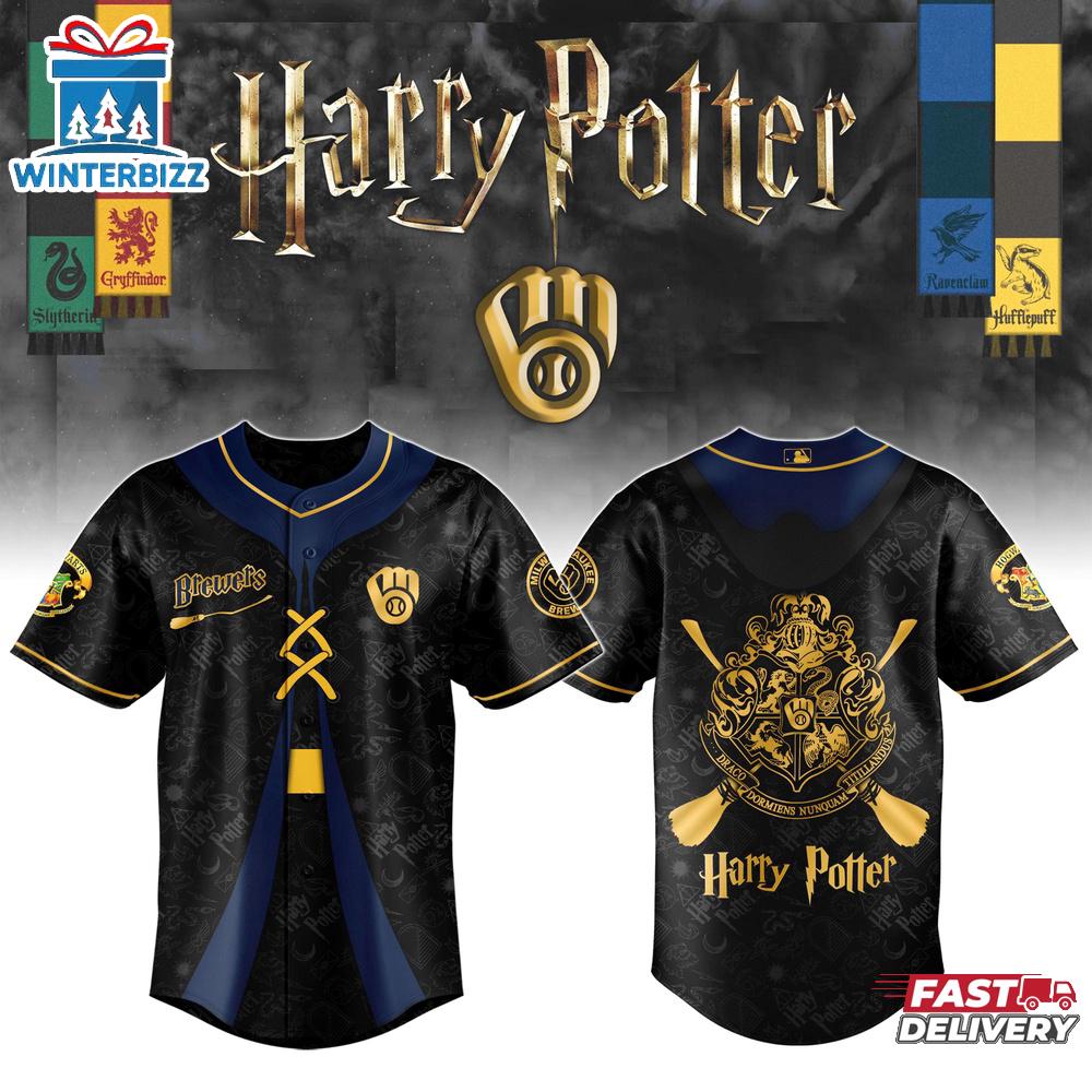 Milwaukee Brewers MLB x Harry Potter Night Baseball Jerseys For Fan Milwaukee Brewers MLB x Harry Potter Night Baseball Jerseys For Fan