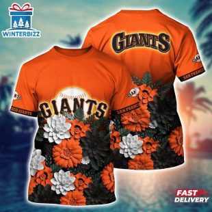 MLB San Francisco Giants Floral Vibes 3D T-Shirt For Fans