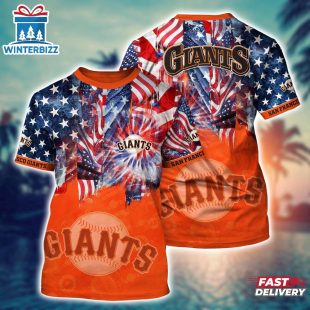 MLB San Francisco Giants Hawaiian Heatwave 3D T-Shirt For Fans