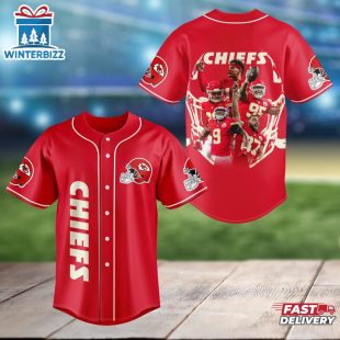 NFL Kansas City Chiefs Super Bowl LIX Champions Baseball Jersey