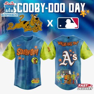 Oakland Athletics MLB x Scooby Doo Cartoon Baseball Jersey Shirt