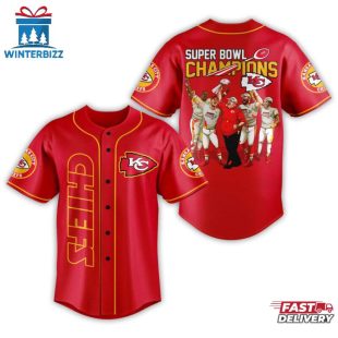 Super Bowl Champions Kansas City Chiefs Baseball Jersey