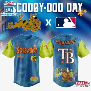 Tampa Bay Rays MLB x Scooby Doo Cartoon Baseball Jersey Shirt